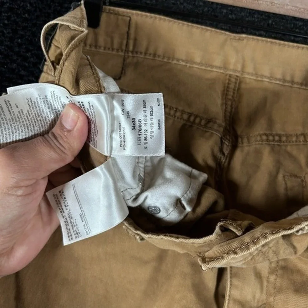 Levi's 505 Regular‎ Fit Tan Khaki Canvas Pants Men Size 34x30